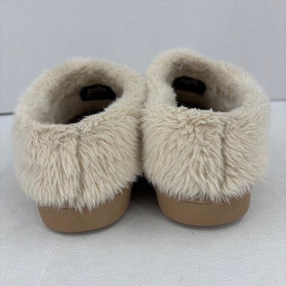 Clarks Harmoni Suede Slippers Womens 6 Brown Leather Faux Fur - Picture 8 of 9